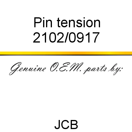 Pin, tension 2102/0917