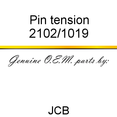 Pin, tension 2102/1019