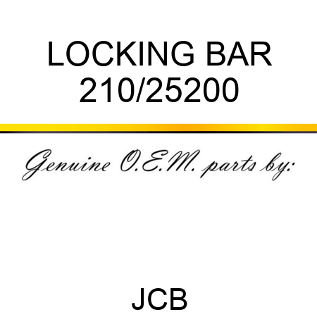 LOCKING BAR 210/25200