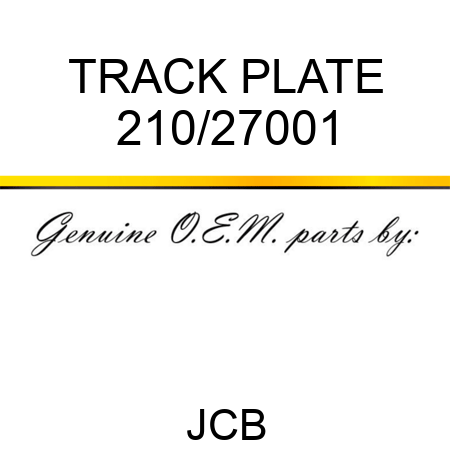 TRACK PLATE 210/27001