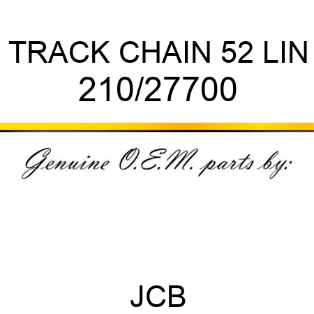 TRACK CHAIN 52 LIN 210/27700