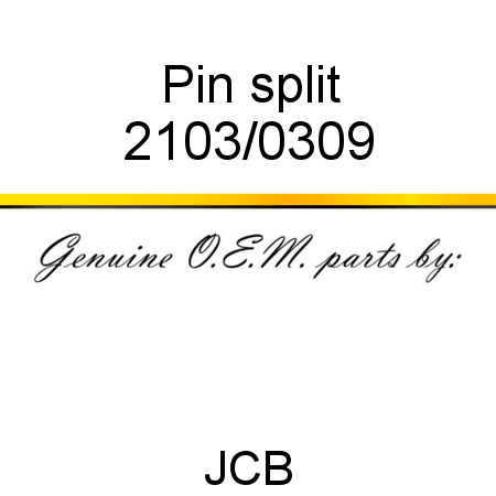 Pin, split 2103/0309