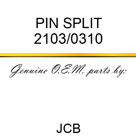 PIN SPLIT 2103/0310