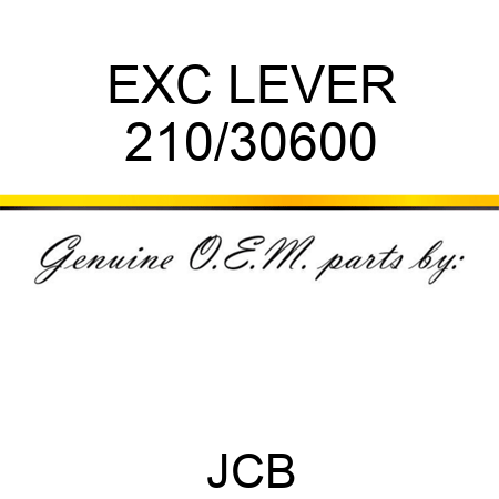 EXC LEVER 210/30600