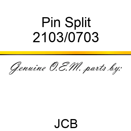 Pin Split 2103/0703