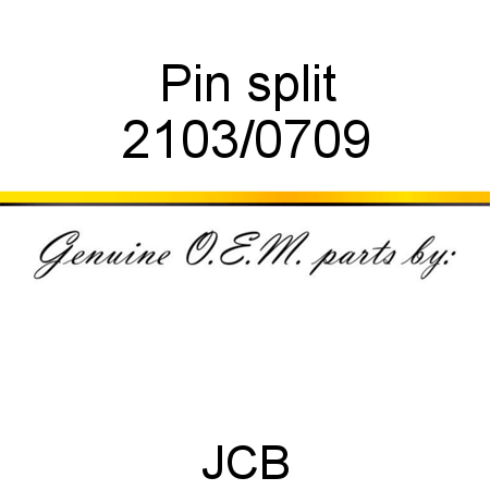 Pin, split 2103/0709