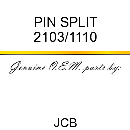 PIN SPLIT 2103/1110