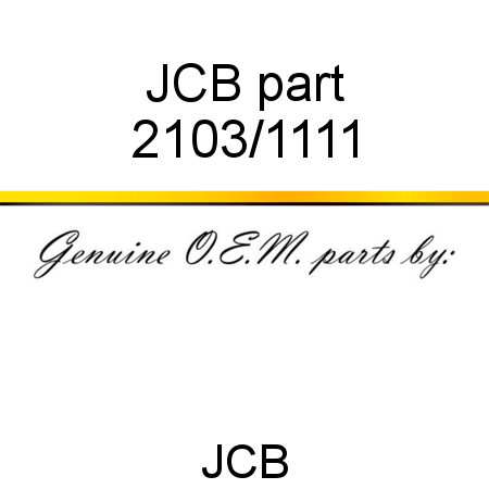 JCB part 2103/1111