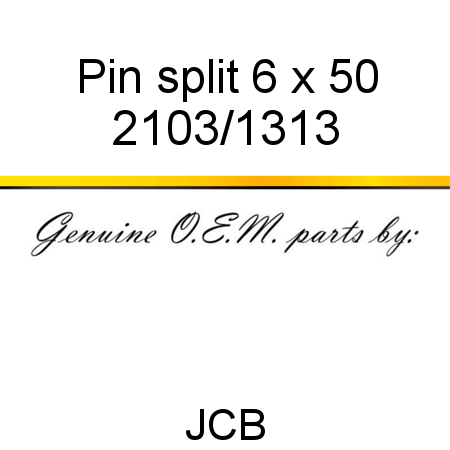 Pin, split, 6 x 50 2103/1313