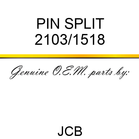 PIN SPLIT 2103/1518