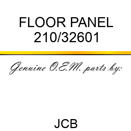 FLOOR PANEL 210/32601