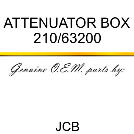 ATTENUATOR BOX 210/63200