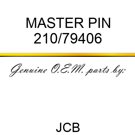 MASTER PIN 210/79406