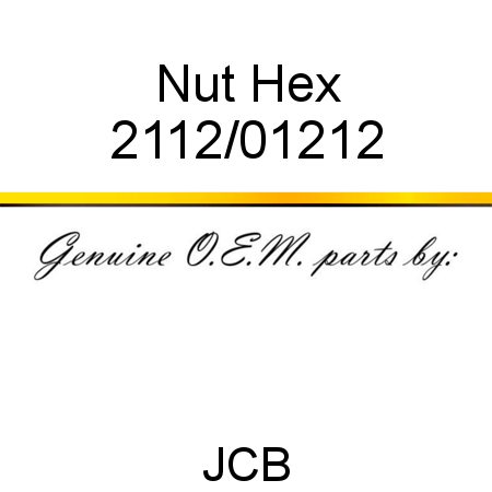 Nut, Hex 2112/01212