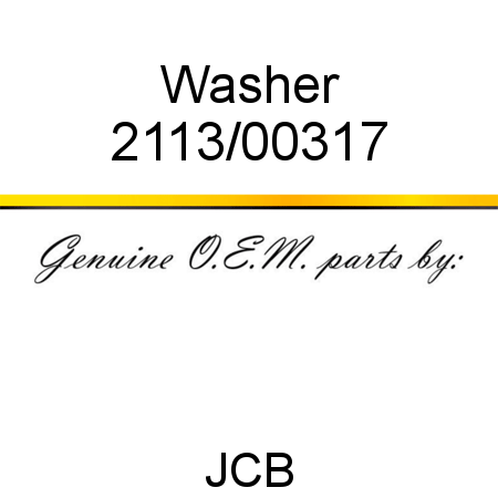 Washer 2113/00317