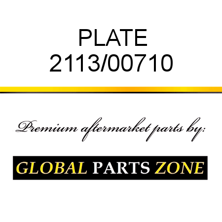 PLATE 2113/00710