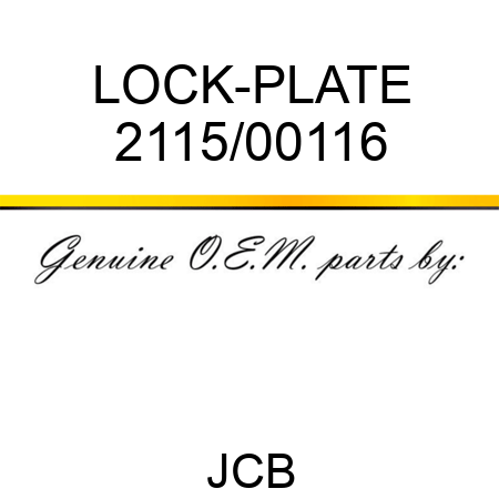 LOCK-PLATE 2115/00116