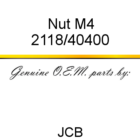 Nut, M4 2118/40400