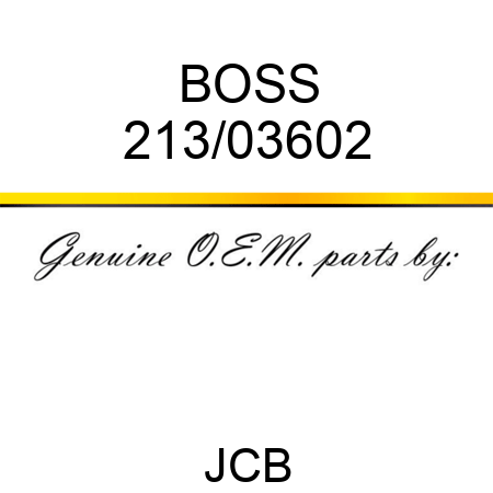 BOSS 213/03602