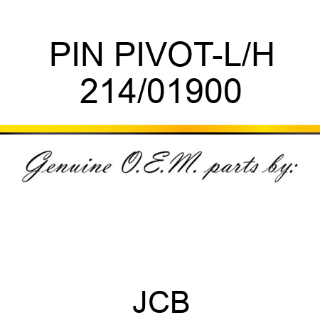 PIN PIVOT-L/H 214/01900