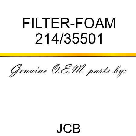 FILTER-FOAM 214/35501