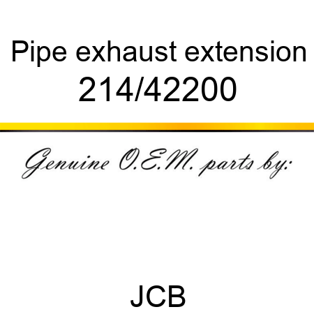 Pipe, exhaust extension 214/42200