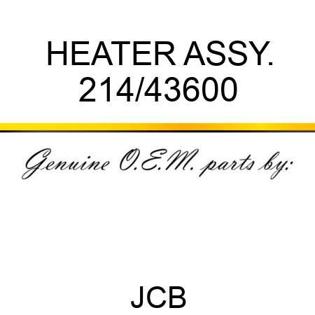 HEATER ASSY. 214/43600