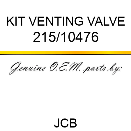 KIT VENTING VALVE 215/10476