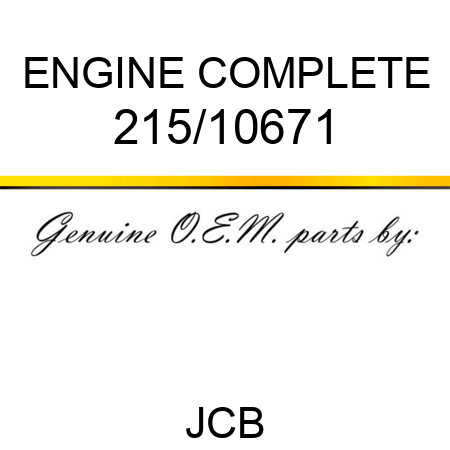 ENGINE COMPLETE 215/10671