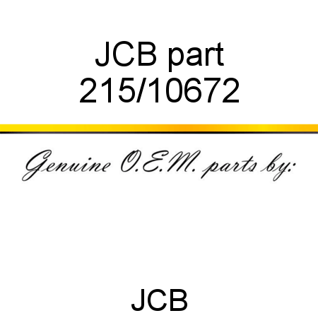 JCB part 215/10672