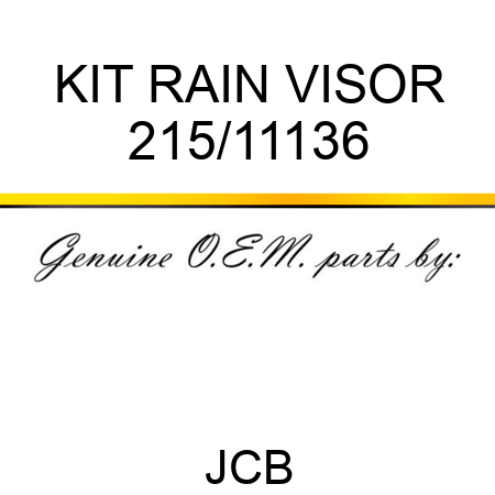 KIT RAIN VISOR 215/11136