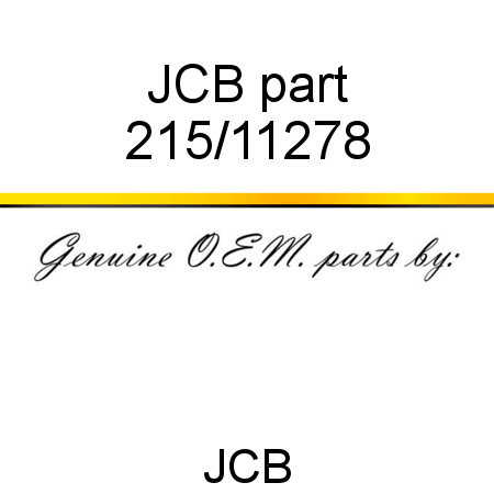 JCB part 215/11278