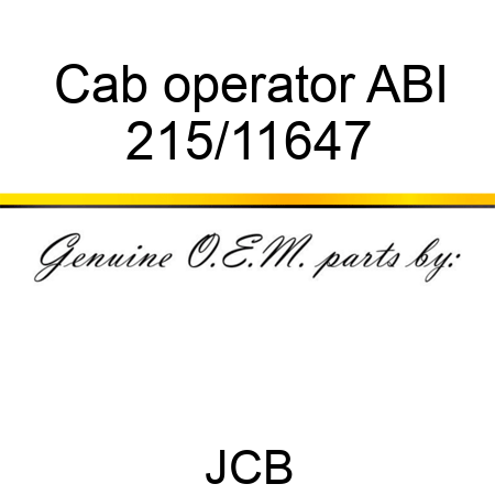 Cab operator, ABI 215/11647