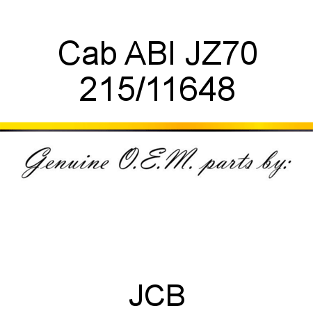 Cab, ABI, JZ70 215/11648