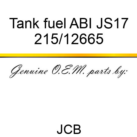 Tank fuel ABI JS17 215/12665