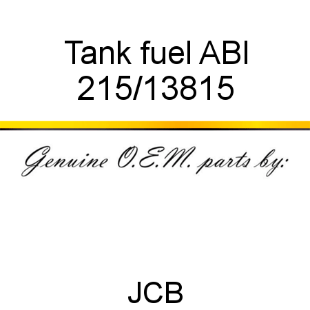 Tank, fuel, ABI 215/13815