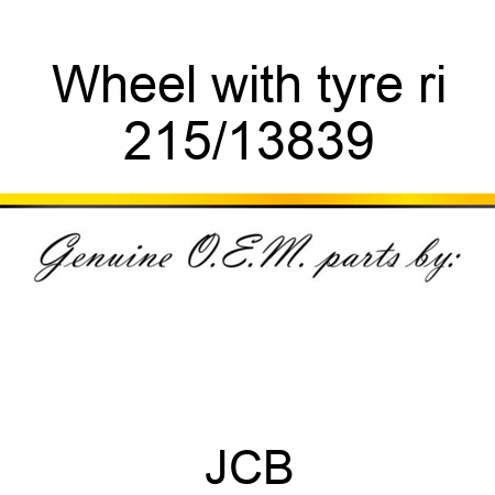 Wheel with tyre ri 215/13839