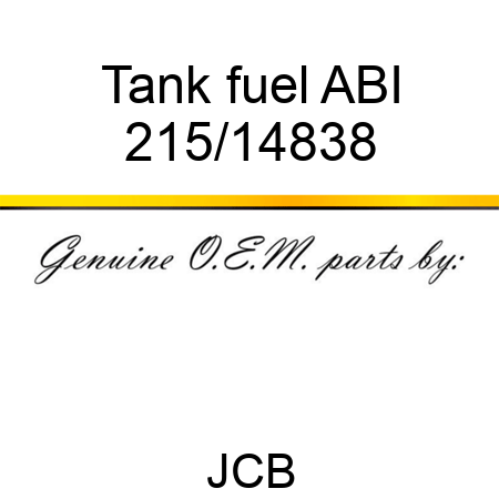 Tank fuel, ABI 215/14838