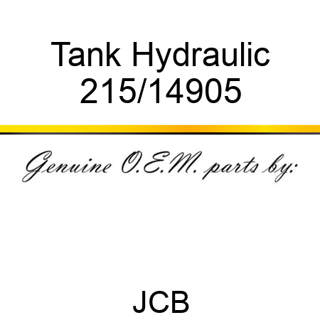 Tank Hydraulic 215/14905