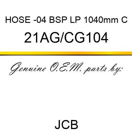 HOSE -04 BSP LP 1040mm C 21AG/CG104