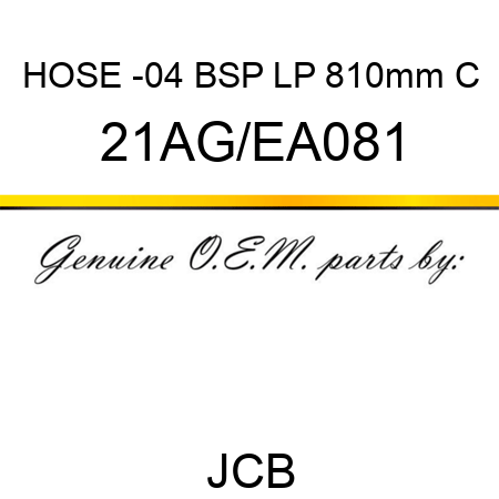 HOSE -04 BSP LP 810mm C 21AG/EA081