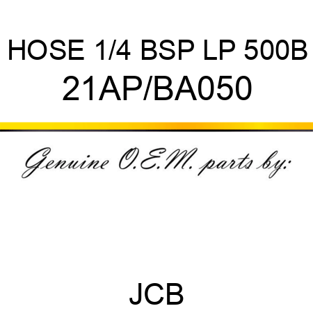 HOSE 1/4 BSP LP 500B 21AP/BA050