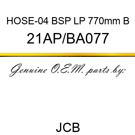 HOSE-04 BSP LP 770mm B 21AP/BA077