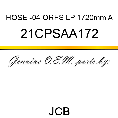 HOSE -04 ORFS LP 1720mm A 21CPSAA172