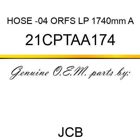 HOSE -04 ORFS LP 1740mm A 21CPTAA174