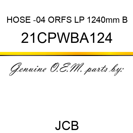 HOSE -04 ORFS LP 1240mm B 21CPWBA124