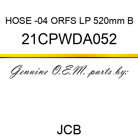 HOSE -04 ORFS LP 520mm B 21CPWDA052