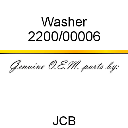Washer 2200/00006