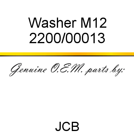 Washer, M12 2200/00013