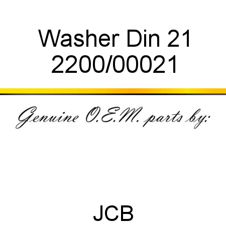 Washer, Din 21 2200/00021